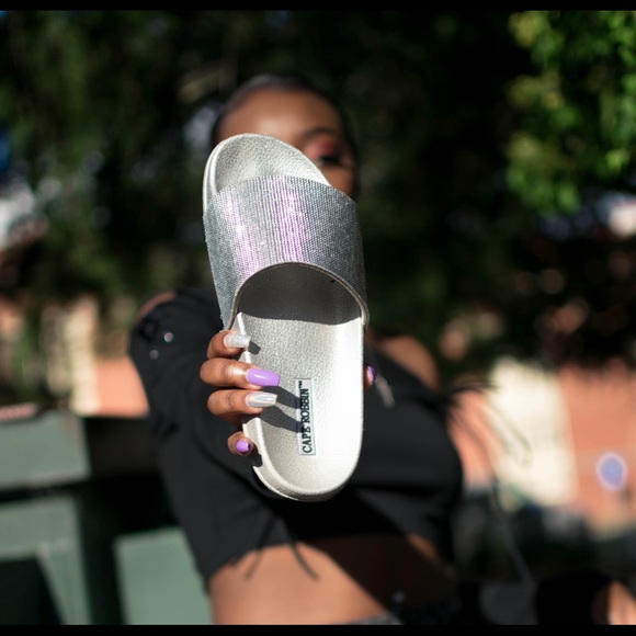 Rhinestone SILVER Diamond Sandals - Picture 5 of 5